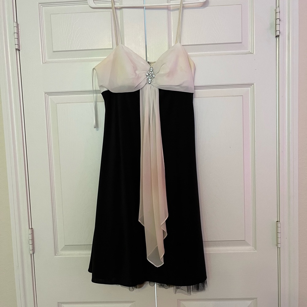 Betsy and Adam cocktail dress, black and white